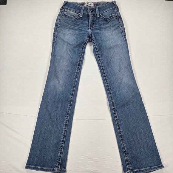 Ariat R.E.A.L Mid Rise Straight Leg Jean in Rainstorm Women's Size 27 Regular - Picture 3 of 9